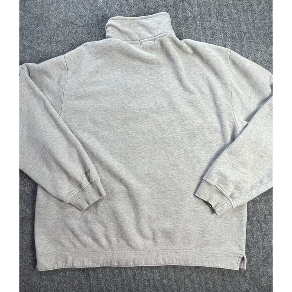 Vintage J Crew Sweat Shirt 1/4 Zip Pullover Mens Large Grey Hong Kong Fall Lg - Picture 13 of 16